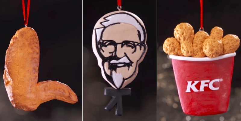 Специальный декор рождественской елки KFC в Новой Зеландии