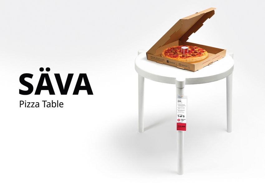 Ikea создает Shava Pizza Table для пиццы Хиты Гонконг